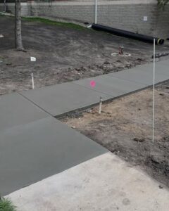 Fresh Concrete Sidewalk Sections in Wilmington, NC