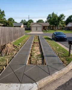Geometric Concrete Sidewalk Design in Wilmington, NC
