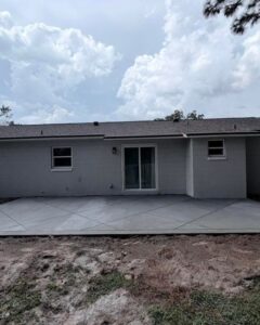 Modern Backyard Concrete Patio in Wilmington, NC