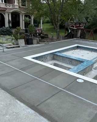 Pool and Spa Concrete Deck in Wilmington, NC