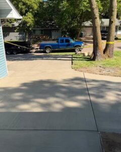 Shaded Concrete Driveway in Wilmington, NC
