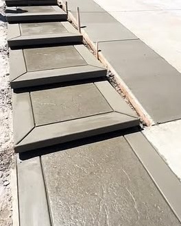 Textured Concrete Steps in Wilmington, NC